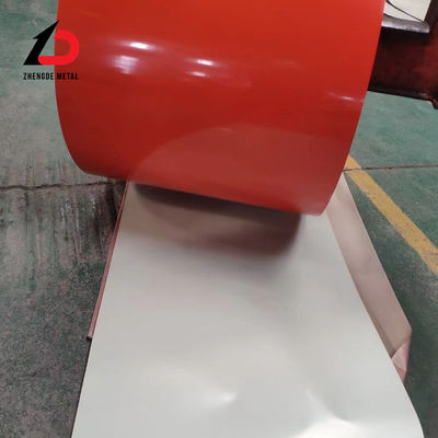 Önden boyanmış PPGI Çelik Bobin Decoiling 0.5mm PVDF / HDP / SMP / PE / PU
