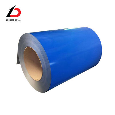 Sıcak olarak yuvarlanmış 0.5*1250mm 3019 Ral 5030 Ral 9002 Ral 3020 PPGI Dx51d 20/5um 0.47mm Kalınlıklı Renk Kaplı / Önçe Boyanmış Galvanizli Çelik Bobin