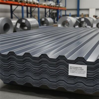 Galvanizli çelik önceden boyalı GI levhası, inşaat uygulamaları için dayanıklı korozyona dayanıklı kaplı metal çatı panelleri