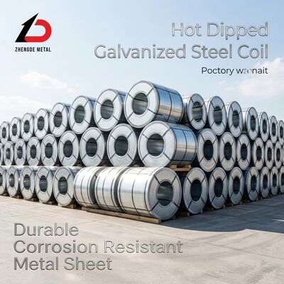 Zero Spangle Galvanizli Çelik Bobin 0.3-2.0mm 600-1250mm Renkleme Uygulamaları için Eşsiz Mat Finish