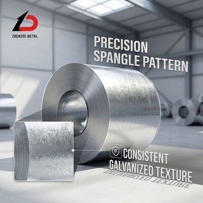 Z275 Heavy Zinc Coated Galvanized Steel Coil 0.12-3.0mm DX51D+Z Zero Spangle Mill Edge