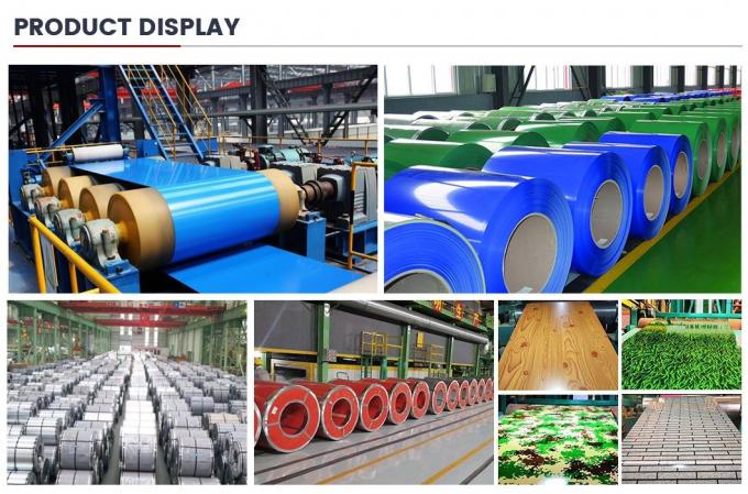 JIS PPGI Çelik Bobin 20 Ölçüm 28 Ölçüm Renkli Kaplı Galvanizli Çelik Bobin 8