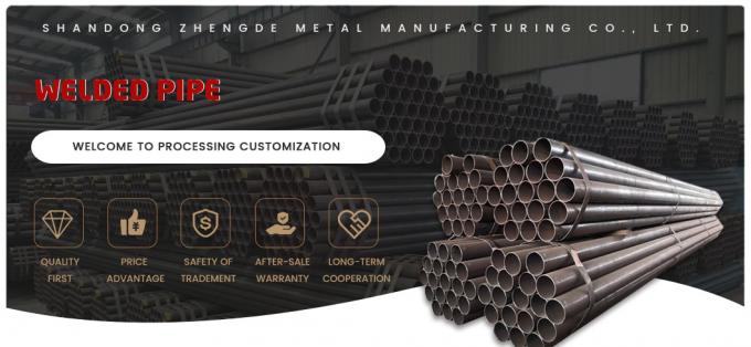 Metal Bina Malzemeleri Özel Kaynaklı Çelik Borular ERW Karbon Çelik Kaynaklı Boru İnşaat için 0