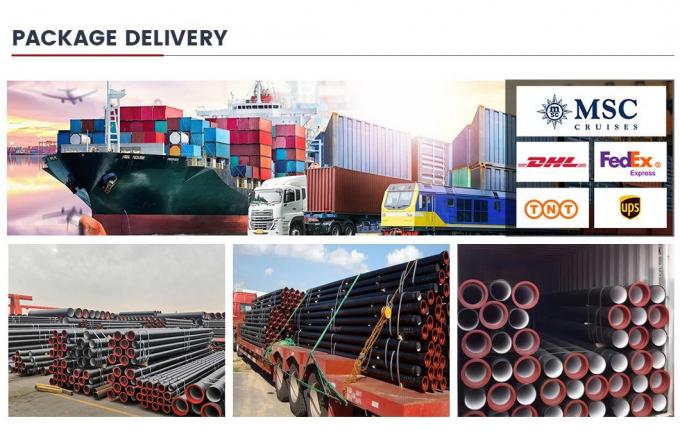 Özel Boyut ISO2531 Çimento Kaplı Düktile dökme demir borular İçme suyu için K9 14